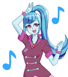 Size: 700x800 | Tagged: safe, artist:misochikin, sonata dusk, equestria girls, g4, my little pony equestria girls: rainbow rocks, female, pixiv, solo