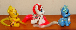 Size: 1365x534 | Tagged: safe, artist:twistedponies, dancing butterflies, night glider (g1), sugarberry, g1, customized toy, irl, photo, toy