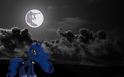 Size: 2560x1600 | Tagged: safe, artist:hunter2014hun, princess luna, g4, cloud, cloudy, irl, mare in the moon, moon, night, photo, ponies in real life, solo, vector
