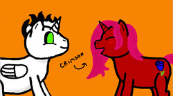 Size: 856x476 | Tagged: safe, artist:theghost97, oc, oc only, alicorn, pony, alicorn oc, blank flank, smiling