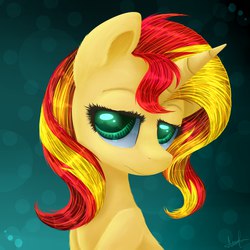 Size: 2000x2000 | Tagged: safe, artist:aurora, sunset shimmer, pony, unicorn, g4, female, high res, solo