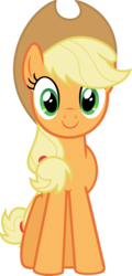 Size: 2647x5502 | Tagged: safe, artist:cryocubed, edit, applejack, g4, female, simple background, smiling, solo, transparent background, vector