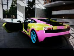 Size: 1024x768 | Tagged: safe, fluttershy, g4, car, forza motorsport 5, lamborghini, lamborghini gallardo, lamborghini gallardo lp570-4 superlaggera