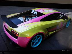 Size: 1024x768 | Tagged: safe, fluttershy, g4, car, forza motorsport 5, lamborghini, lamborghini gallardo, lamborghini gallardo lp570-4 superlaggera