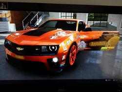 Size: 1024x768 | Tagged: safe, applejack, g4, car, chevrolet, chevrolet camaro, chevrolet camaro zl1, forza motorsport 5