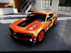 Size: 1024x768 | Tagged: safe, applejack, g4, car, chevrolet, chevrolet camaro, chevrolet camaro zl1, forza motorsport 5