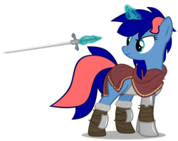 Size: 1280x1016 | Tagged: safe, artist:mrlolcats17, oc, oc only, oc:ryo, pony, unicorn, armor, dark souls, solo, sword