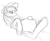 Size: 1413x1155 | Tagged: safe, artist:patch, applejack, g4, belly, belly button, female, kicking, monochrome, on back, preggo jack, pregnant, rubbing, sketch, solo