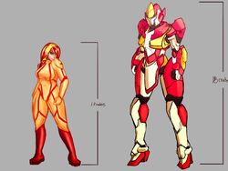 Size: 4000x3000 | Tagged: safe, artist:checkerboardazn, sunset shimmer, human, g4, bodysuit, female, humanized, mecha, pixiv, solo