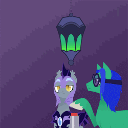 Size: 500x500 | Tagged: safe, artist:dinkelion, oc, oc:doppel, bat pony, changeling, earth pony, pony, animated, bug zapper, bugs doing bug things, button, eyes closed, frown, funny, glare, grin, gritted teeth, lantern, light, nervous, night guard, pain, red button, smiling, squee, sunglasses, unamused, wide eyes