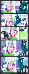 Size: 800x1990 | Tagged: safe, artist:dm29, princess cadance, queen chrysalis, shining armor, changeling, g4, comic, crystal castle, cute, fail