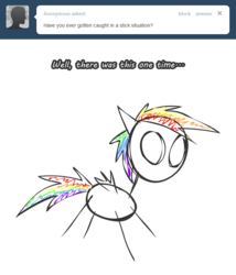 Size: 660x770 | Tagged: safe, artist:lazy, rainbow dash, ask dashed rainbow, g4, ask, female, solo, tumblr