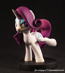 Size: 800x901 | Tagged: safe, artist:frozenpyro71, rarity, g4, craft, female, raised leg, sculpture, solo, traditional art