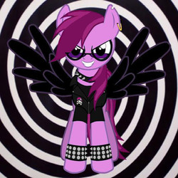 Size: 530x530 | Tagged: safe, oc, oc only, oc:soulless pinkamena, metal, solo