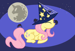 Size: 1400x950 | Tagged: safe, artist:glasswhistle, fluttershy, spider, g4, moon