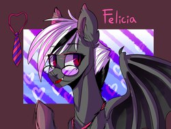 Size: 2560x1920 | Tagged: safe, artist:sunshineapple, oc, oc only, bat pony, pony, colored, glasses, sketch, solo