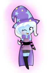 Size: 1721x2611 | Tagged: safe, artist:kittypatart, trixie, anthro, g4, ambiguous facial structure, chibi, female, solo