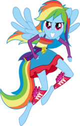 Size: 4000x6251 | Tagged: safe, artist:ambassad0r, rainbow dash, anthro, unguligrade anthro, equestria girls, g4, absurd resolution, fall formal outfits, female, hooves, simple background, solo, transparent background, vector