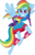 Size: 4000x6251 | Tagged: safe, artist:ambassad0r, rainbow dash, anthro, unguligrade anthro, equestria girls, g4, absurd resolution, fall formal outfits, female, hooves, simple background, solo, transparent background, vector