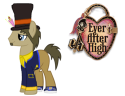 Size: 1019x784 | Tagged: safe, artist:thunderfists1988, doctor whooves, time turner, g4, clothes, ever after high, hat, jack b. nimble, ponified, shirt, shoes, simple background, top hat, transparent background