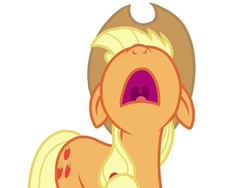 Size: 1024x768 | Tagged: safe, applejack, g4, female, looking up, nose in the air, solo