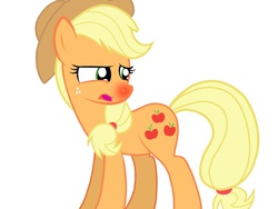 Size: 1024x768 | Tagged: safe, applejack, g4, cold, female, red nosed, scootaquest, sick, solo, wat