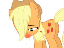 Size: 1024x768 | Tagged: safe, applejack, g4, butt, cold, female, mucus, nose wrinkle, plot, red nosed, runny nose, scootaquest, scrunchy face, sick, sneezing, sneezing fetish, snot, solo