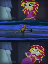 Size: 720x960 | Tagged: safe, sunset shimmer, equestria girls, g4, my little pony equestria girls: rainbow rocks, courage the cowardly dog, exploitable meme, king ramses, meme, sunset screamer, the man in gauze