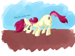 Size: 4000x3000 | Tagged: dead source, safe, artist:cylosis, roseluck, earth pony, pony, g4, dialogue, female, mare, solo, unimpressed