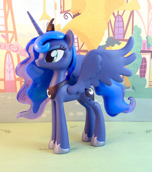 Size: 795x900 | Tagged: safe, artist:krowzivitch, princess luna, alicorn, pony, g4, crown, female, horn, jewelry, ponyville, regalia, sculpture, solo, toy