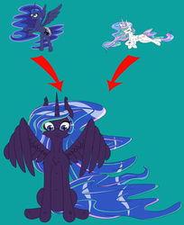 Size: 560x685 | Tagged: safe, artist:deusexequus, princess celestia, princess luna, g4, fusion, simple background