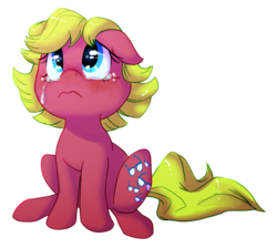 Size: 835x748 | Tagged: safe, artist:c-puff, shady, g1, crying, female, nerd pony, simple background, solo, transparent background