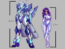 Size: 4000x3000 | Tagged: safe, artist:checkerboardazn, rarity, human, g4, bodysuit, female, high res, humanized, mecha, pixiv, solo