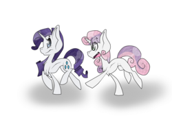 Size: 1600x1200 | Tagged: safe, artist:slapdatpig, rarity, sweetie belle, g4, fangs, sisters