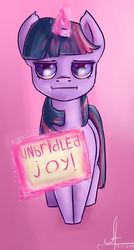 Size: 1519x2834 | Tagged: safe, artist:1vladislav, twilight sparkle, g4, :i, female, looking at you, magic, sign, solo