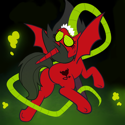 Size: 600x600 | Tagged: safe, artist:wicked-at-heart, edit, oc, oc only, oc:wicked heart, alicorn, pony, alicorn oc, butt, devil's due, impossibly long tongue, plot, solo, tongue out