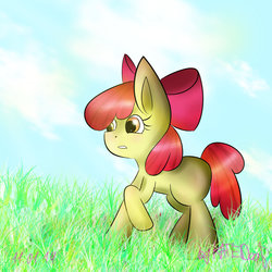Size: 1024x1024 | Tagged: safe, artist:katedoof, apple bloom, g4, female, solo