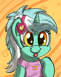 Size: 2629x3314 | Tagged: safe, artist:pirill, lyra heartstrings, pony, g4, :p, chest fluff, clothes, cute, equestria girls outfit, female, high res, looking at you, smiling, solo, tongue out