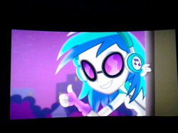 Size: 640x480 | Tagged: safe, dj pon-3, vinyl scratch, equestria girls, g4, my little pony equestria girls: rainbow rocks, thumbs up