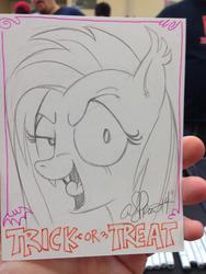 Size: 768x1024 | Tagged: safe, artist:andypriceart, fluttershy, g4, female, flutterbat, solo, traditional art