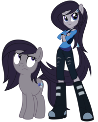 Size: 2000x2500 | Tagged: safe, artist:jadedjynx, oc, oc only, oc:lene nezumi, equestria girls, g4, boots, clothes, crossed arms, denim, equestria girls-ified, high heel boots, high res, jeans, my little sterelis, pants, ponied up, shirt, shoes, simple background, transparent background