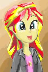 Size: 436x648 | Tagged: safe, artist:trixsun, sunset shimmer, equestria girls, g4, female, solo