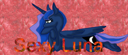 Size: 1024x442 | Tagged: safe, artist:mojo1985, princess luna, g4, female, solo, sultry pose, text