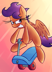 Size: 2600x3600 | Tagged: safe, artist:sketchragon, scootaloo, g4, female, high res, scooter, solo