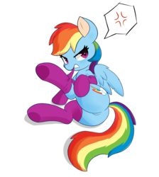Size: 2000x2229 | Tagged: safe, artist:hidden-cat, rainbow dash, pegasus, pony, g4, backwards cutie mark, butt, clothes, cross-popping veins, cute, dashabetes, featureless crotch, female, frown, high res, mare, mouth hold, plot, pulling, rainbutt dash, simple background, socks, solo, teeth, transparent background, tsundere