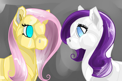 Size: 3000x2000 | Tagged: safe, artist:panda-moose, fluttershy, rarity, g4, high res