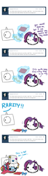 Size: 703x2534 | Tagged: safe, artist:pekou, rainbow dash, rarity, ask my little chubbies, g4, ask, bow, chubbie, comic, cute, dashabetes, magic, raribetes, ribbon, tumblr