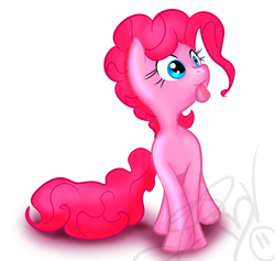 Size: 553x525 | Tagged: safe, artist:obsydian-art, pinkie pie, g4, :p, female, solo