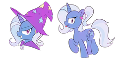 Size: 1280x611 | Tagged: safe, artist:lance, trixie, pony, unicorn, g4, alternate hairstyle, female, grin, looking at you, mare, ponytail, solo, tongue out