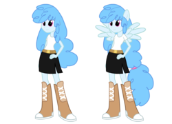 Size: 1000x720 | Tagged: safe, artist:va1ly, oc, oc only, oc:curly mane, equestria girls, g4, belt, boots, clothes, equestria girls-ified, high heel boots, ponied up, shirt, shoes, simple background, skirt, transparent background
